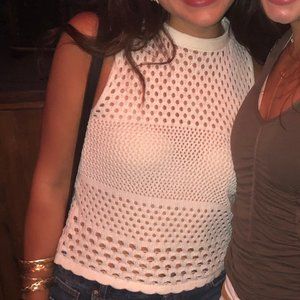 Sleeveless Crochet Sweater